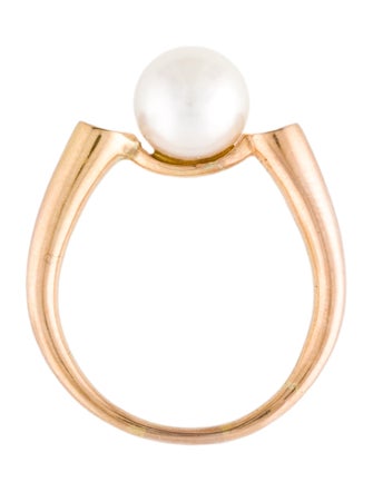 Ring 18K Pearl & Diamond Cocktail Ring