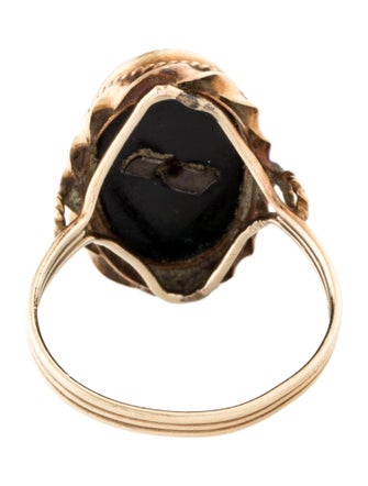 Ring 14K Onyx & Diamond Cocktail Ring