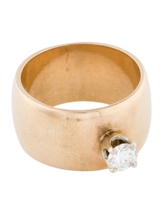 Ring 14K Diamond Wide Band