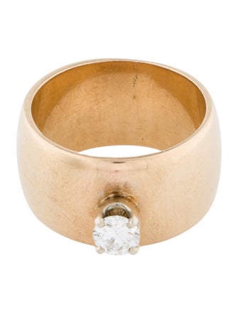 Ring 14K Diamond Wide Band