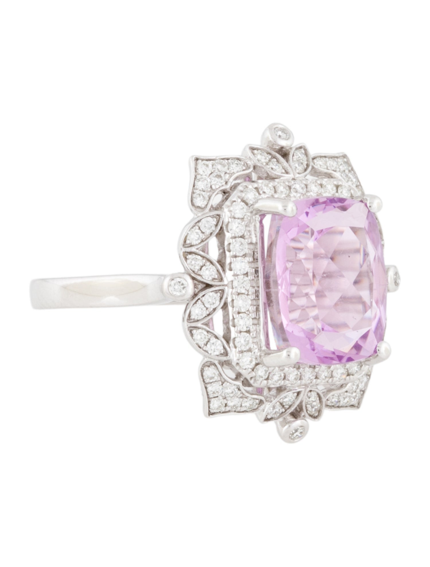 Ring 14K Kunzite & Diamond Cocktail