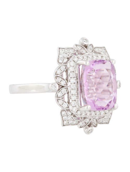 Ring 14K Kunzite & Diamond Cocktail Ring