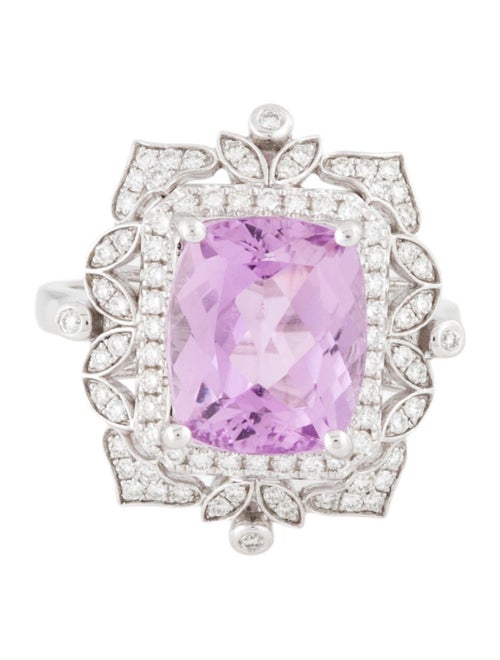 Ring 14K Kunzite & Diamond Cocktail Ring