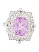 Ring 14K Kunzite & Diamond Cocktail Ring