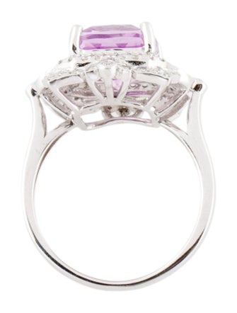 Ring 14K Kunzite & Diamond Cocktail Ring