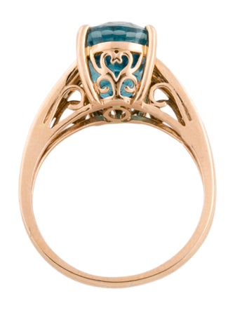 Ring 18K 9.27ct Zircon & Diamond Cocktail Ring