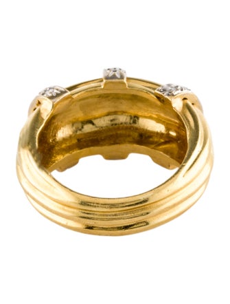 Ring 18K Diamond Groove Band