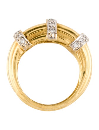 Ring 18K Diamond Groove Band