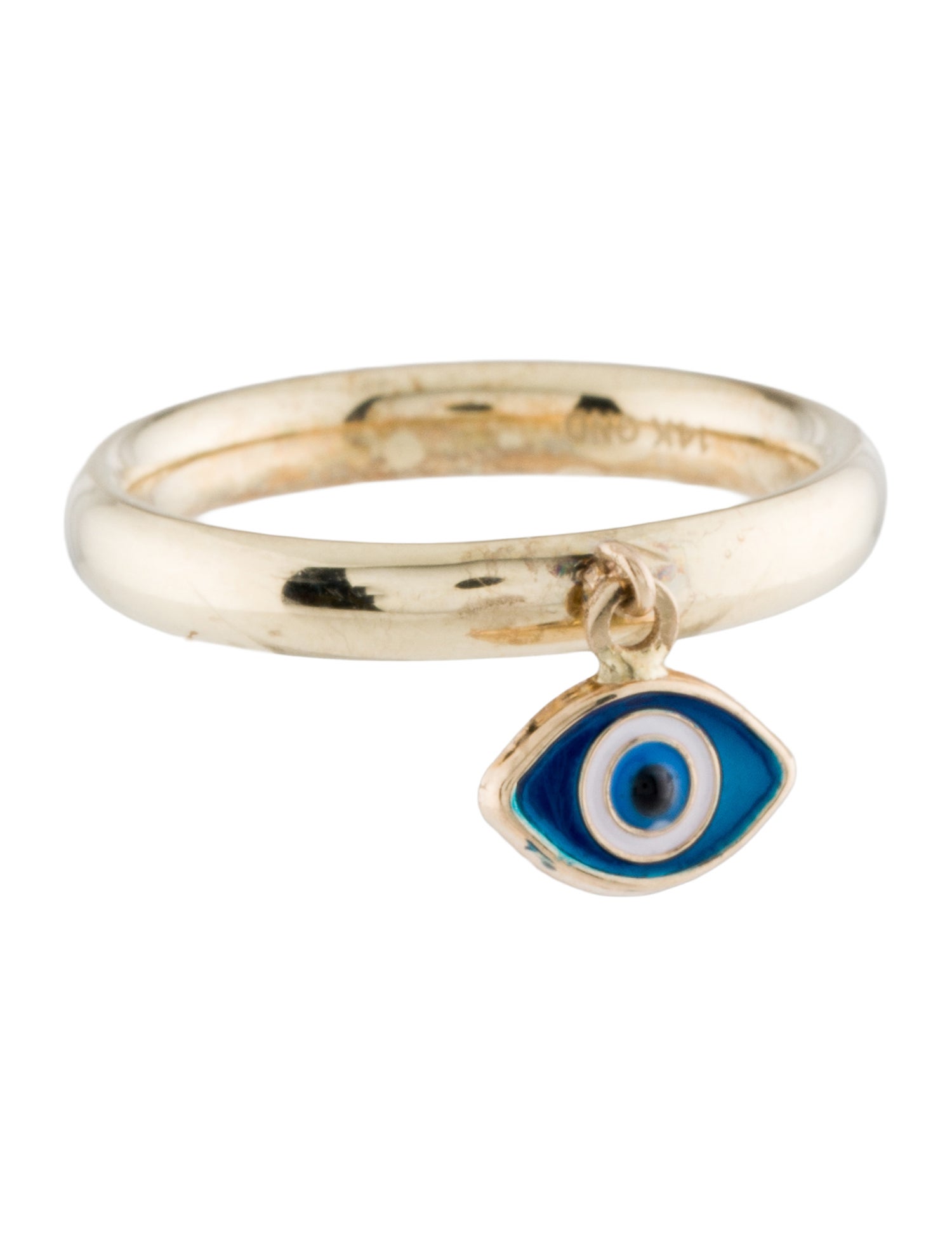 Ring 14K Evil Eye Charm Band