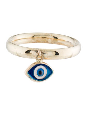 Ring 14K Evil Eye Charm Band