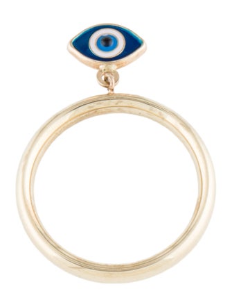 Ring 14K Evil Eye Charm Band