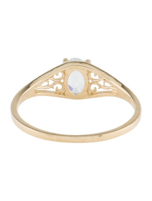 Ring 10K Aquamarine Cocktail Ring
