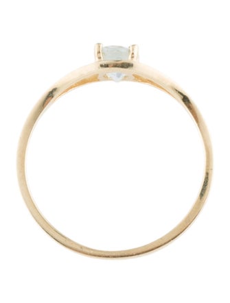 Ring 10K Aquamarine Cocktail Ring