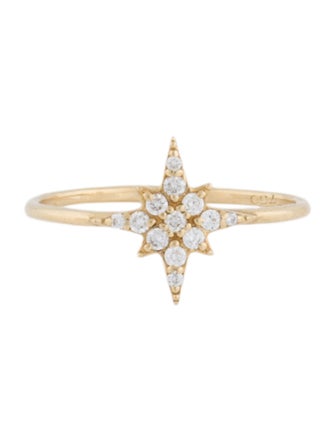 Ring 18K Diamond Star Cocktail Pinky