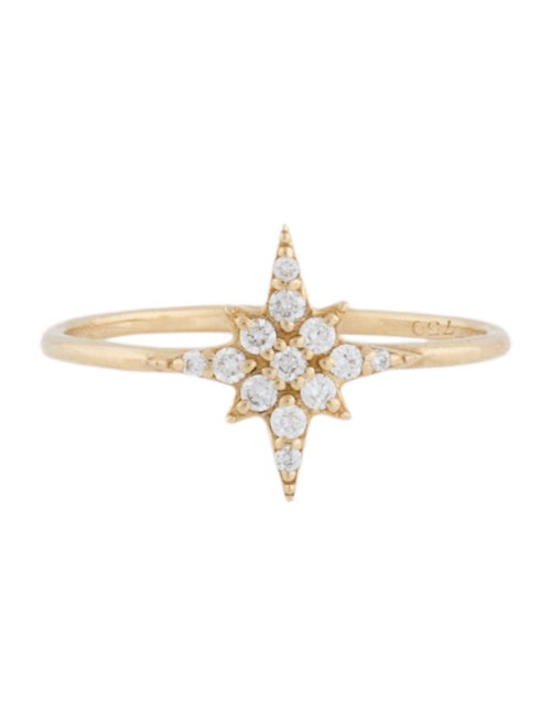 Ring 18K Diamond Star Cocktail Pinky