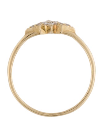 Ring 18K Diamond Star Cocktail Pinky