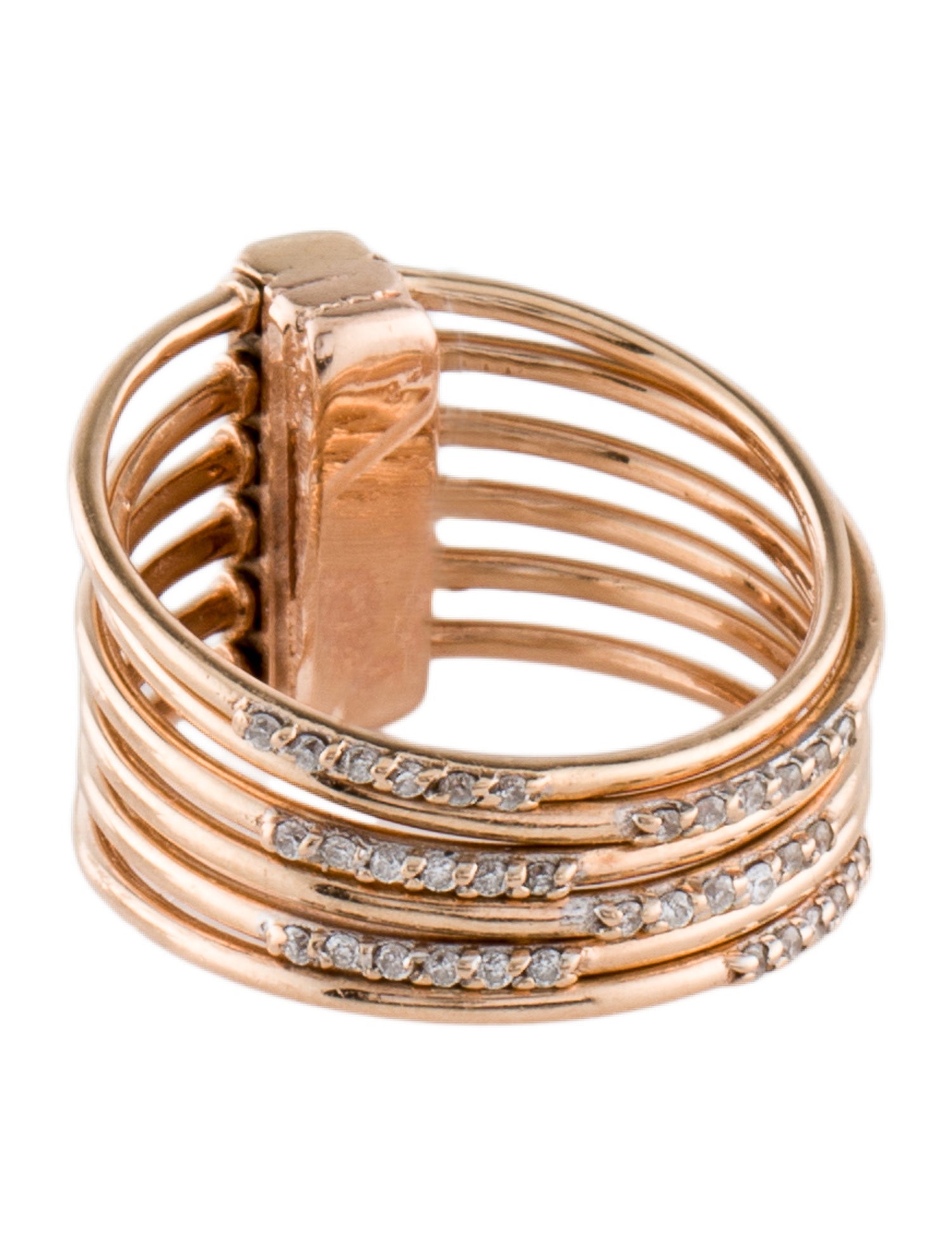 Ring 14K Diamond Double Sided