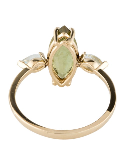 Ring 14K Heliodor & Aquamarine Cocktail Ring