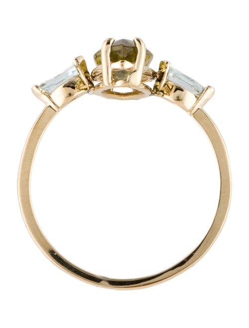 Ring 14K Heliodor & Aquamarine Cocktail Ring