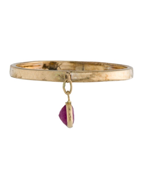 Ring 14K Ruby Charm Dangle Ring