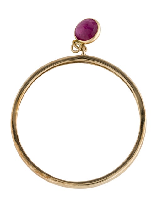 Ring 14K Ruby Charm Dangle Ring