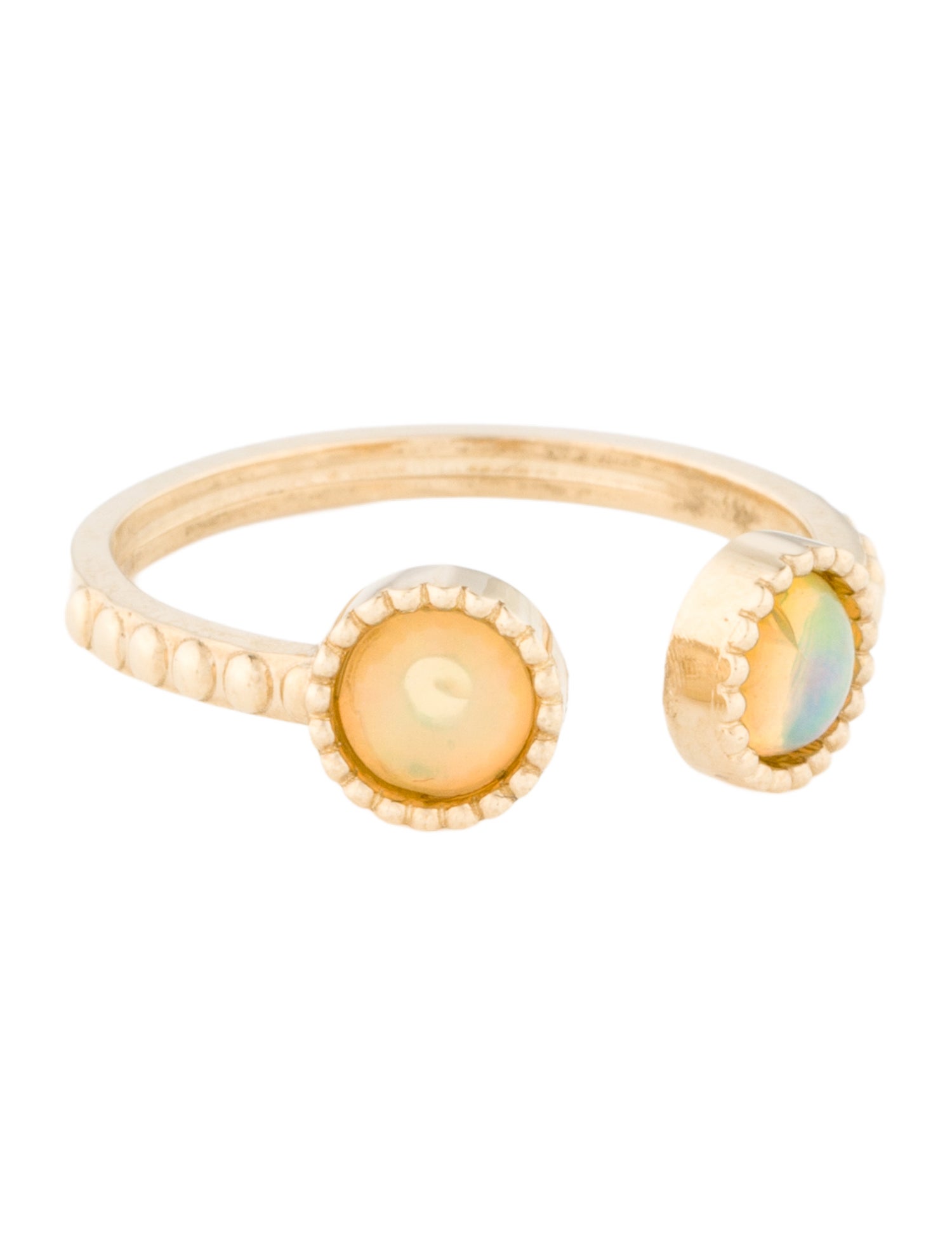 Ring 14K Opal Cuff Cocktail Ring