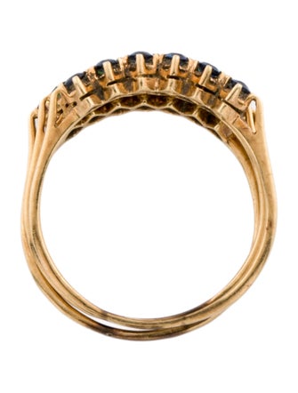 Ring 14K Emerald, Ruby & Sapphire Stacking Ring Set