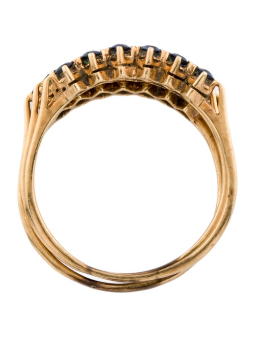 Ring 14K Emerald, Ruby & Sapphire Stacking Ring Set