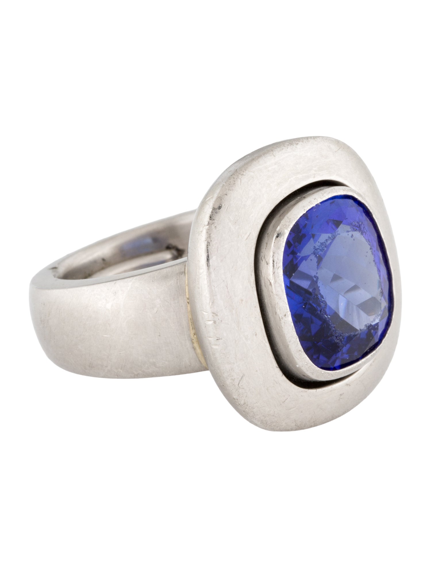Ring Platinum 6.63ct Tanzanite Cocktail