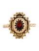 Ring 14K Garnet Ornate Cocktail Ring