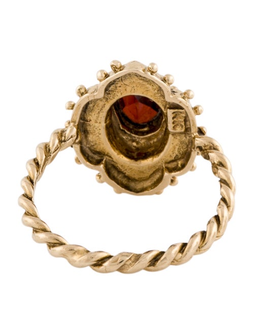 Ring 14K Garnet Ornate Cocktail Ring