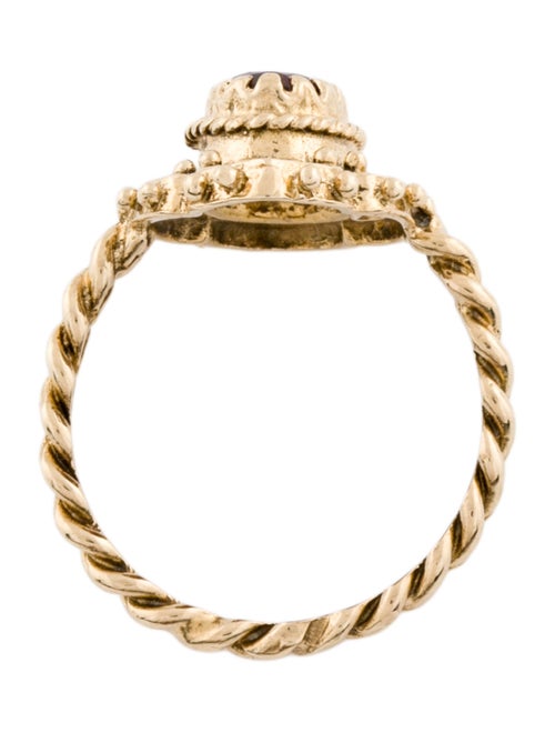 Ring 14K Garnet Ornate Cocktail Ring