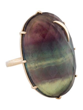 Ring 14K Fluorite Cocktail ring