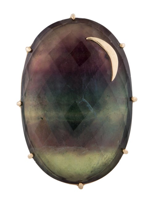 Ring 14K Fluorite Cocktail ring