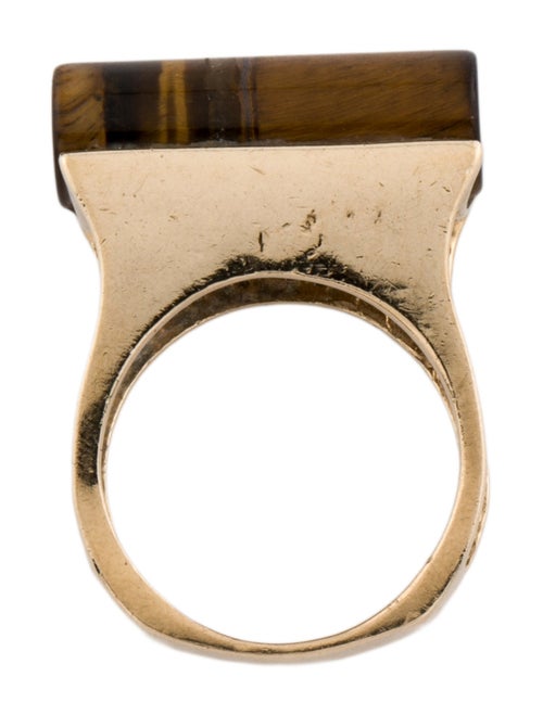 Ring 14K Tiger's Eye Quartz Cocktail Ring