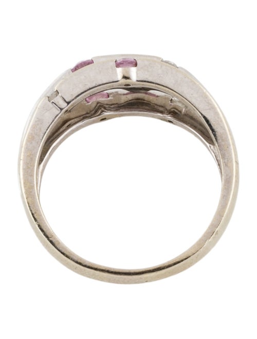 Ring 10K Sapphire & Diamond Multi Band