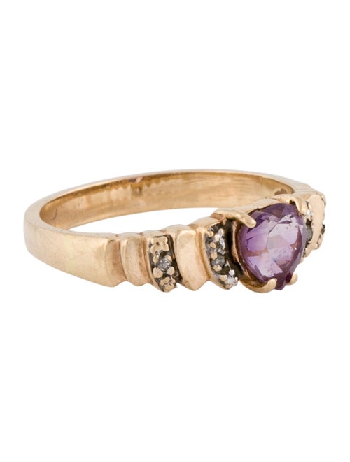 Ring Amethyst & Diamond Ring