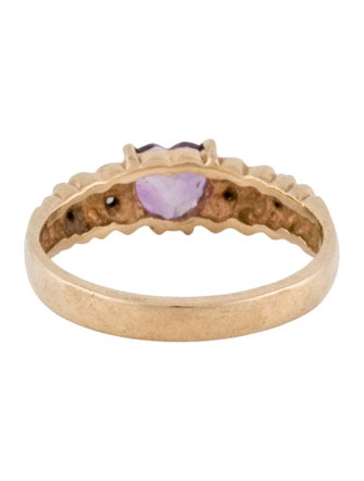 Ring Amethyst & Diamond Ring