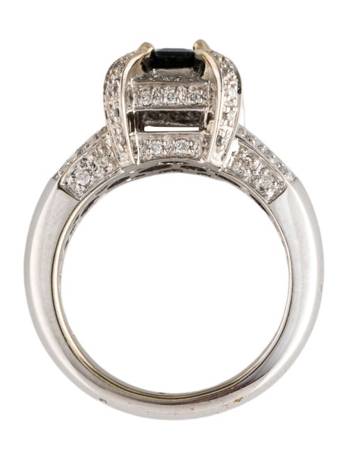 Ring 14K 1.11ct Sapphire & Diamond Cocktail Ring