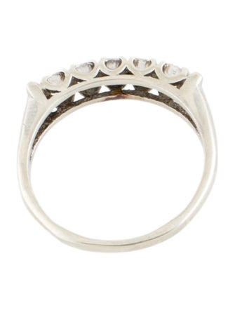 Ring 14K Diamond Five Stone Wedding Band