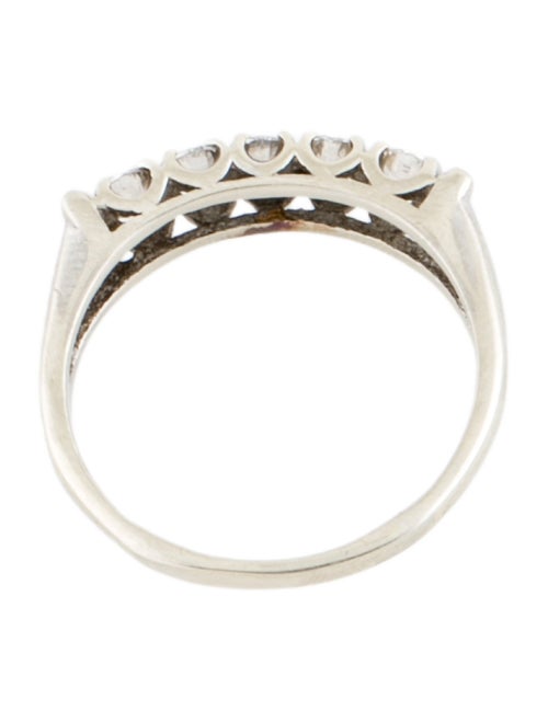 Ring 14K Diamond Five Stone Wedding Band