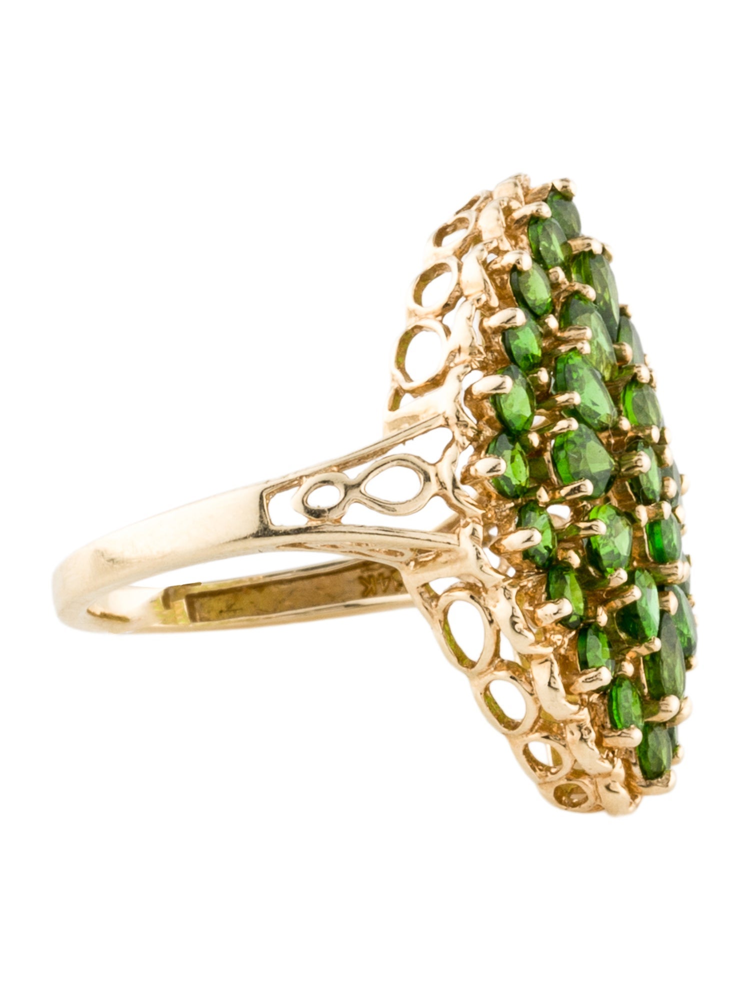 Ring 14K 3.24ctw Diopside Cocktail Ring