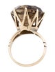 Ring 14K 18.50ct Smokey Quartz Cocktail Ring