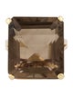 Ring 14K 20.21CT Smoky Quartz Cocktail Ring