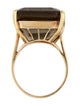 Ring 14K 20.21CT Smoky Quartz Cocktail Ring