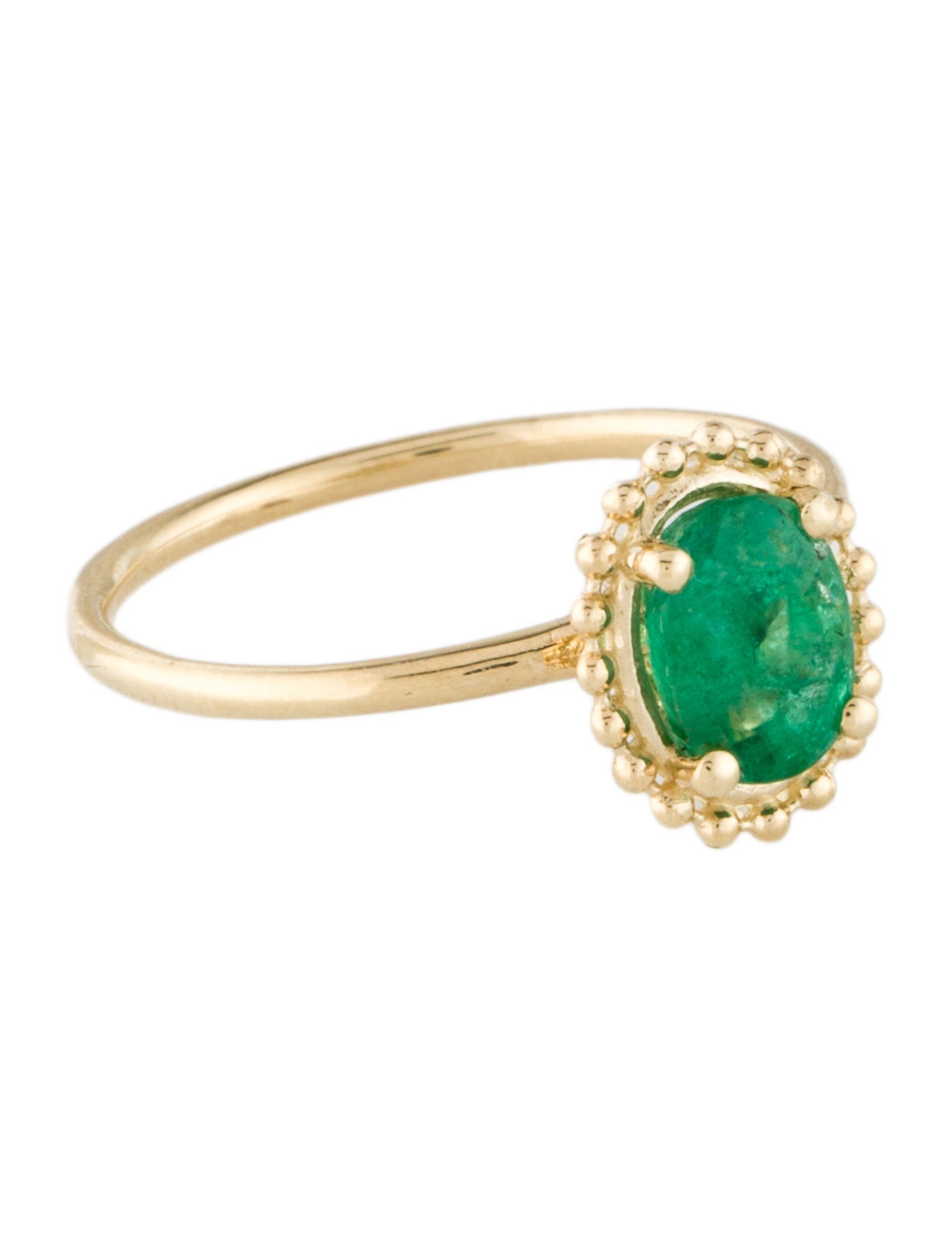 Ring 10K Emerald Cocktail