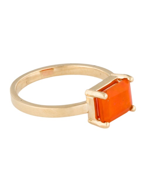 Ring 14K 1.03ct Fire Opal Cocktail Ring