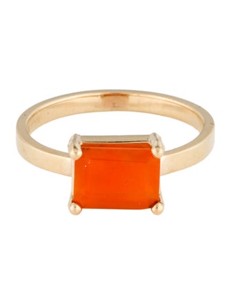 Ring 14K 1.03ct Fire Opal Cocktail Ring