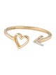 Ring 14K Heart Arrow Open End Ring