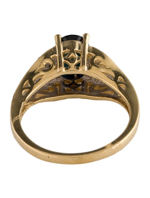 Ring 14K 1.40ct Sapphire & Diamond Cocktail Ring